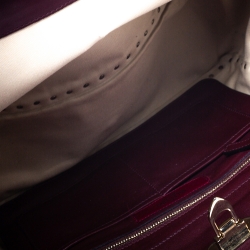 Pre Owned Valentino Burgundy Leather Medium Rockstud Tote