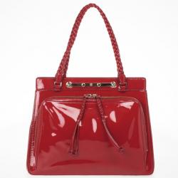 مملوكة مسبقًا Valentino Demetra Red Patent Leather Bag