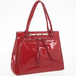 مملوكة مسبقًا Valentino Demetra Red Patent Leather Bag