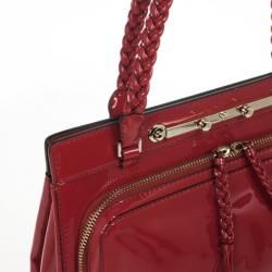 مملوكة مسبقًا Valentino Demetra Red Patent Leather Bag