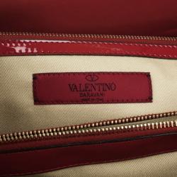 مملوكة مسبقًا Valentino Demetra Red Patent Leather Bag