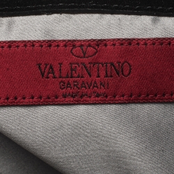 Pre Owned حقيبة فالنتينو سويدي أسود مرصعة بفيونكة