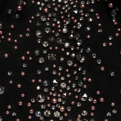 Pre Owned حقيبة فالنتينو سويدي أسود مرصعة بفيونكة