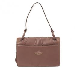 مملوكة مسبقًا Valentino Brown Bow Leather Flap Bag