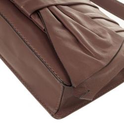 مملوكة مسبقًا Valentino Brown Bow Leather Flap Bag