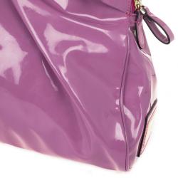 Pre Owned Valentino Fuchsia Patent Bow Bag 
