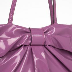 Pre Owned Valentino Fuchsia Patent Bow Bag 