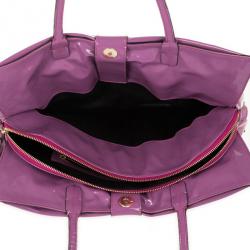 Pre Owned Valentino Fuchsia Patent Bow Bag 