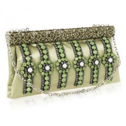 Pre Owned Valentino Gray Poudre Nappa Glam Framed Clutch