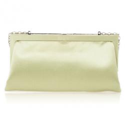 Pre Owned Valentino Gray Poudre Nappa Glam Framed Clutch