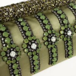 Pre Owned Valentino Gray Poudre Nappa Glam Framed Clutch