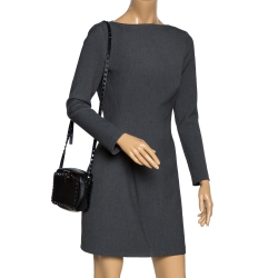 Pre Owned Valentino Leather Small Rockstud Camera Crossbody Bag