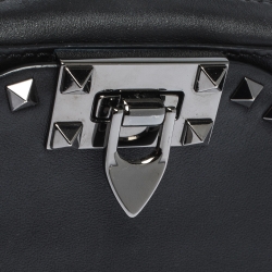 Pre Owned Valentino Leather Small Rockstud Camera Crossbody Bag