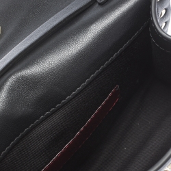 Pre Owned Valentino Black Leather Small Rockstud Flap Crossbody Bag