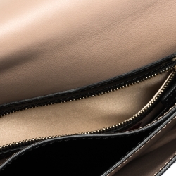 Pre Owned Valentino Black Leather Rockstud Wristlet Clutch 