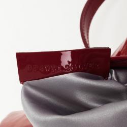 Pre Owned Valentino Red Flower Patent Tote