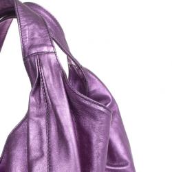 Pre Owned Valentino Metallic Purple Leather Nuage Bow Tote