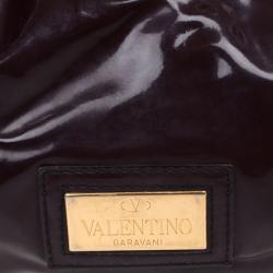 Pre Owned Valentino Burgundy Small Nuage Bow Tote Bag