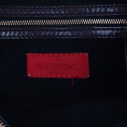 Pre Owned Valentino Burgundy Small Nuage Bow Tote Bag