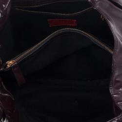 Pre Owned Valentino Burgundy Small Nuage Bow Tote Bag