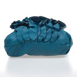 مملوكة مسبقًا Valentino Blue Leather Rose Tote