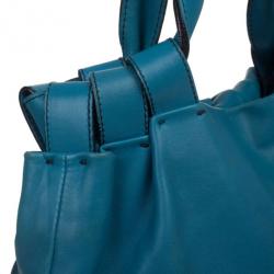 مملوكة مسبقًا Valentino Blue Leather Rose Tote