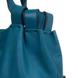 مملوكة مسبقًا Valentino Blue Leather Rose Tote