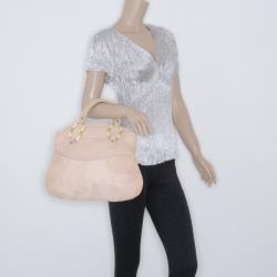 Pre Owned Valentino Nappa Leather Braided Top Handle Satchel