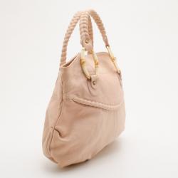 Pre Owned Valentino Nappa Leather Braided Top Handle Satchel