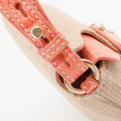 Pre Owned Valentino Straw Shoulder Bag With Swarovski Crystals