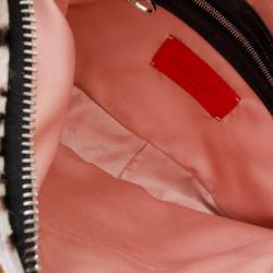 مملوكة مسبقًا Valentino White Zebra Pony Hair Shoulder Bag
