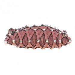 مملوكة مسبقًا حقيبة كروس فالنتينو روكستد شبكة جلد وردي 