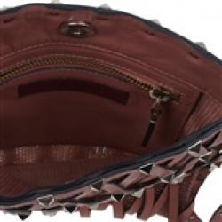 مملوكة مسبقًا حقيبة كروس فالنتينو روكستد شبكة جلد وردي 