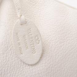 Pre Owned Valentino White Leather Small Shoulder Bag