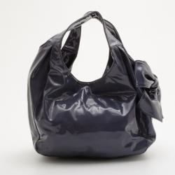 Pre Owned Valentino Blue Nuage Bow Tote