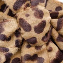 Pre Owned Valentino Leopard Print Pony Hair Bow Clutch