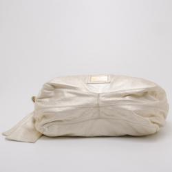 Pre Owned Valentino Nuage Bow Pale Gold Hobo