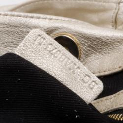 Pre Owned Valentino Nuage Bow Pale Gold Hobo