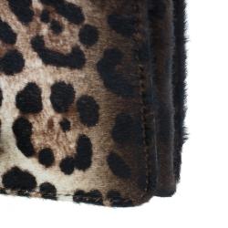 Pre Owned Valentino Beige Leopard Print Calfhair Rockstud Va Va Voom Shoulder Bag