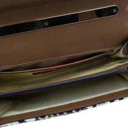 Pre Owned Valentino Beige Leopard Print Calfhair Rockstud Va Va Voom Shoulder Bag