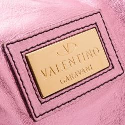 Pre Owned Valentino Large Metallic Pink Nuage Bow Tote