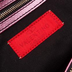 Pre Owned Valentino Large Metallic Pink Nuage Bow Tote