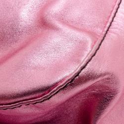 Pre Owned Valentino Large Metallic Pink Nuage Bow Tote