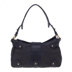 مملوكة مسبقًا Valentino Brown Leather Woven Top Handle Shoulder Bag