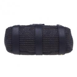 مملوكة مسبقًا Valentino Brown Leather Woven Top Handle Shoulder Bag