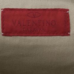 مملوكة مسبقًا Valentino Brown Leather Woven Top Handle Shoulder Bag