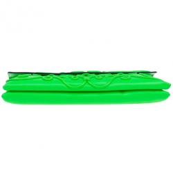 Pre Owned Valentino Neon Green Leather Intrigate Clutch