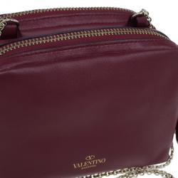 مملوكة مسبقًا حق يبة فلانتينو روكستاد جلد أحمر للكتف