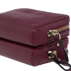 مملوكة مسبقًا حقيبة فلانتينو روكستاد جلد أحمر للكتف