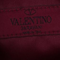 مملوكة مسبقًا حقيبة فلانتينو روكستاد جلد أحمر للكتف